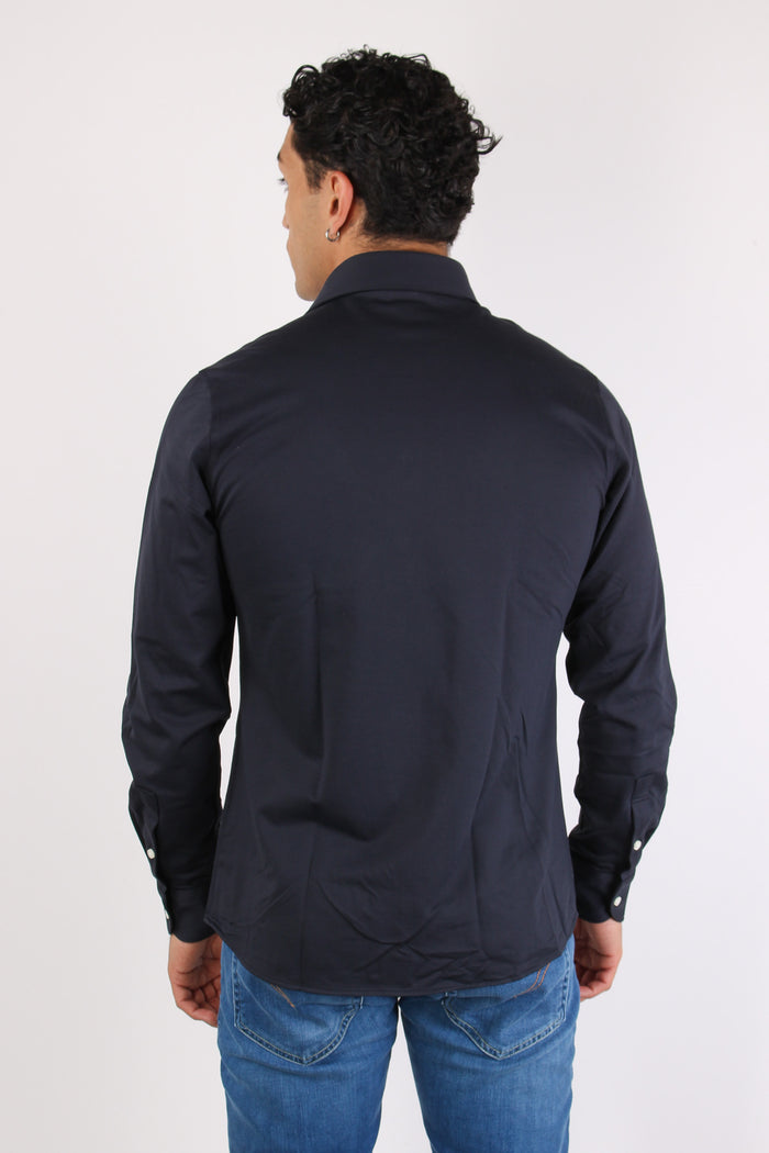 Camicia Technical Piquet Navy-4