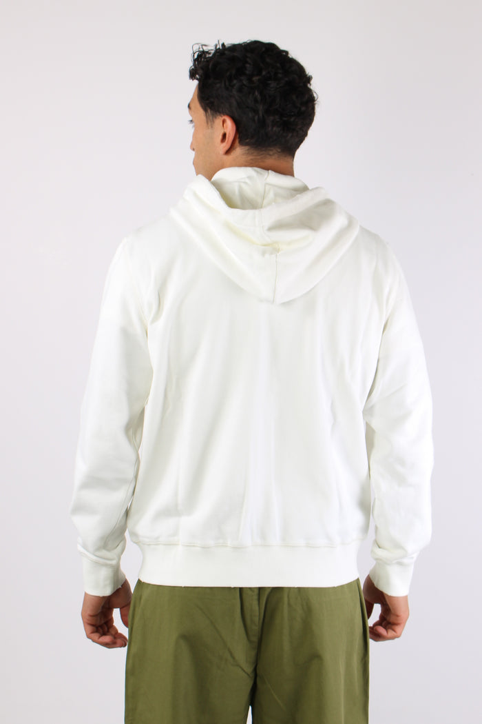 Felpa Full Zip Delavee Bianco-5