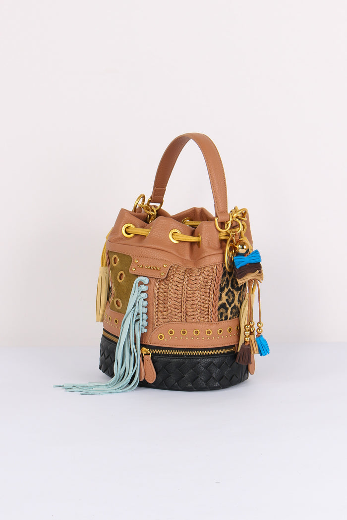 Secchiello Multi Materiale Cuoio-3