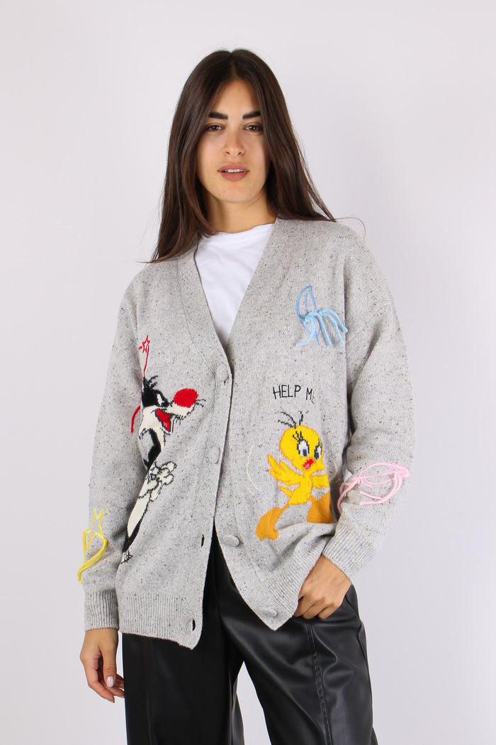 Cardigan Titti Silvestro Grigio-3