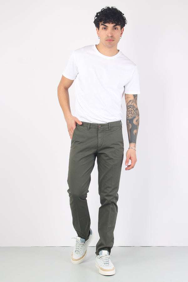 Pantalone Gabardina Basic Verde Militare