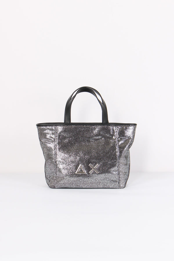 Borsa Jacqueline Glitter Logo Argento