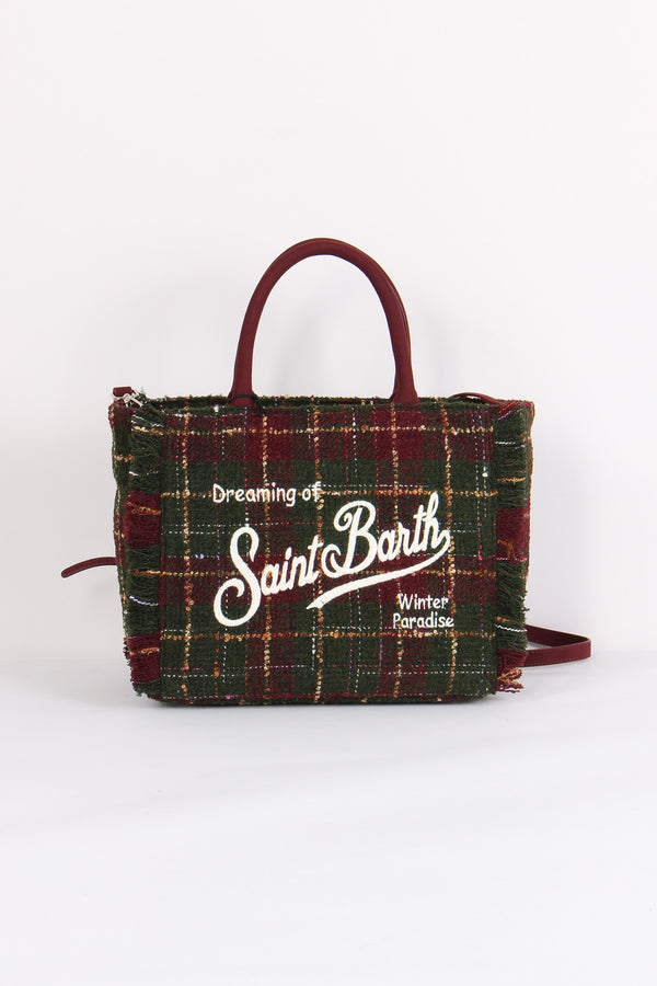 Shopping Tweed Check Verde/rosso