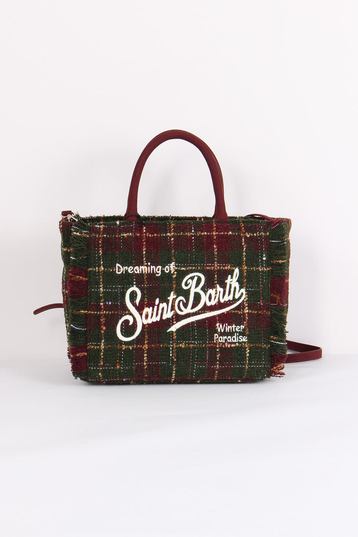 Shopping Tweed Check Verde/rosso
