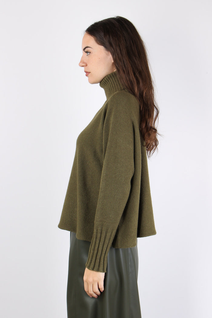 Maglia Collo Alto Viscosa Militare-5