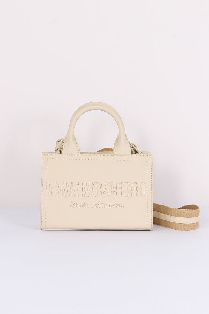 Mini Shopping Rigida Lettering Avorio