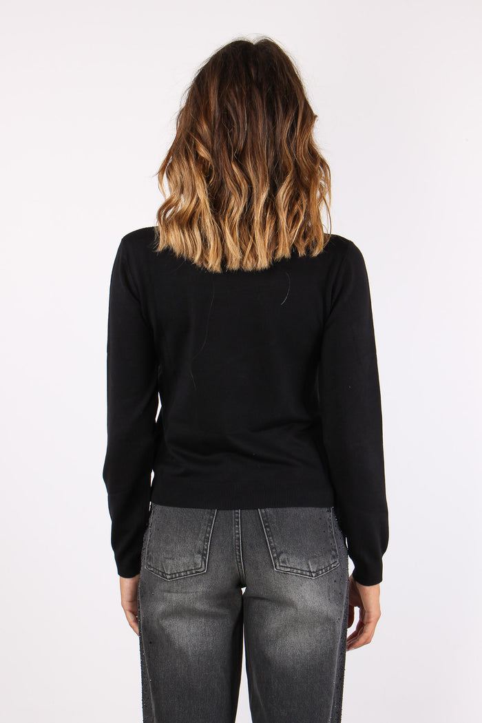 Avetraz Girocollo Cascata Strass Black-4