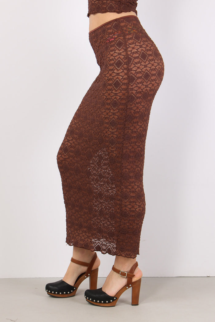 Gonna Lunga Macrame Moro-3