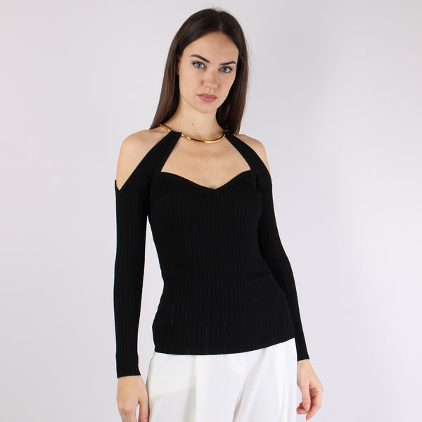 Maglia Oblo Spalle Nero-2