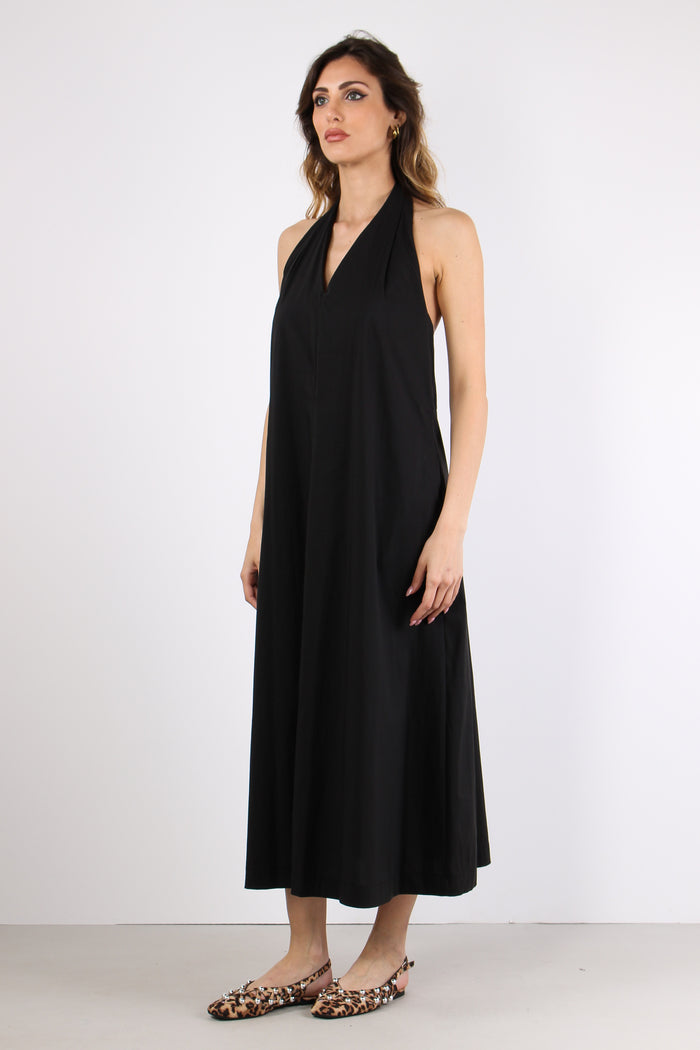 Abito Scavo V Cotone Nero-2