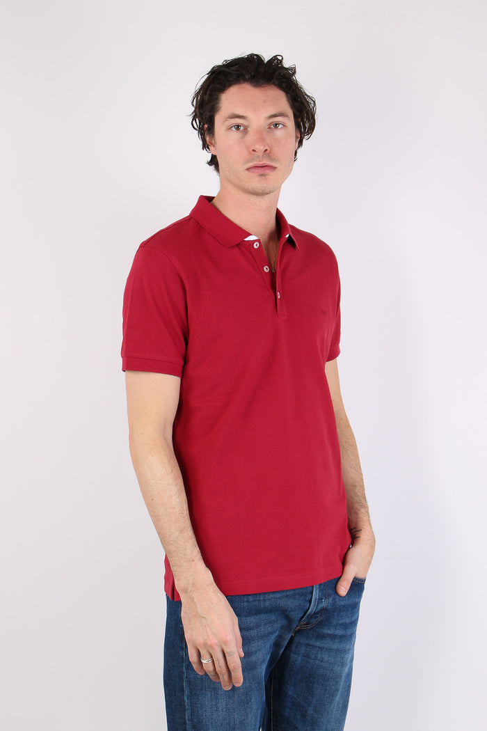 Polo Colletto Contrasto Rosso-6