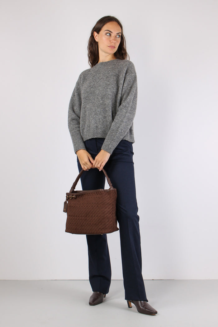 Mllalcali Maglione Bottonato Grigio-2