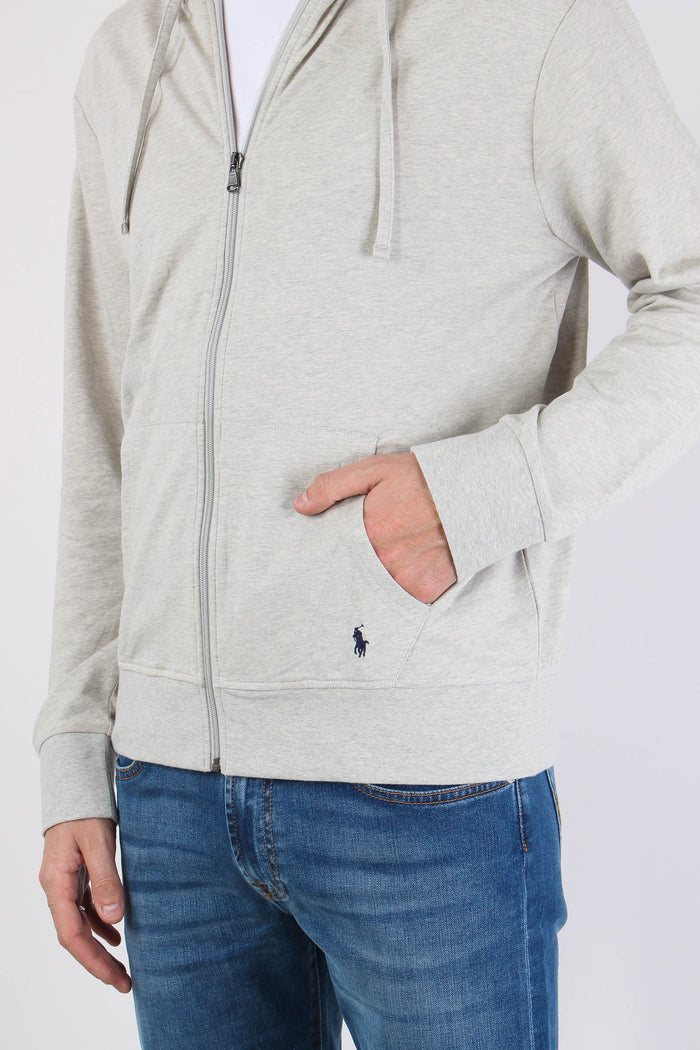 Felpa Zip Cappuccio Taylor Heather-6