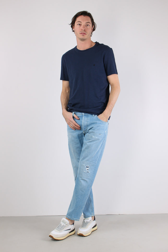 T-shirt Cotone Fiammato Logo Universo-5