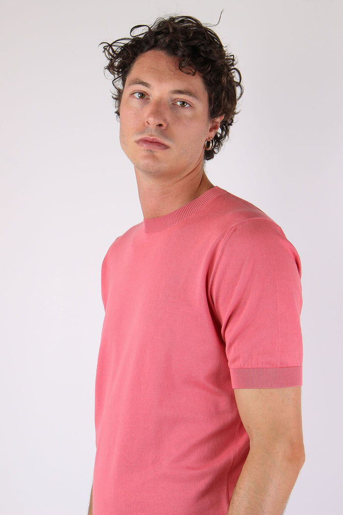 Maglia Girocollo M/m Cotone Rosa-7