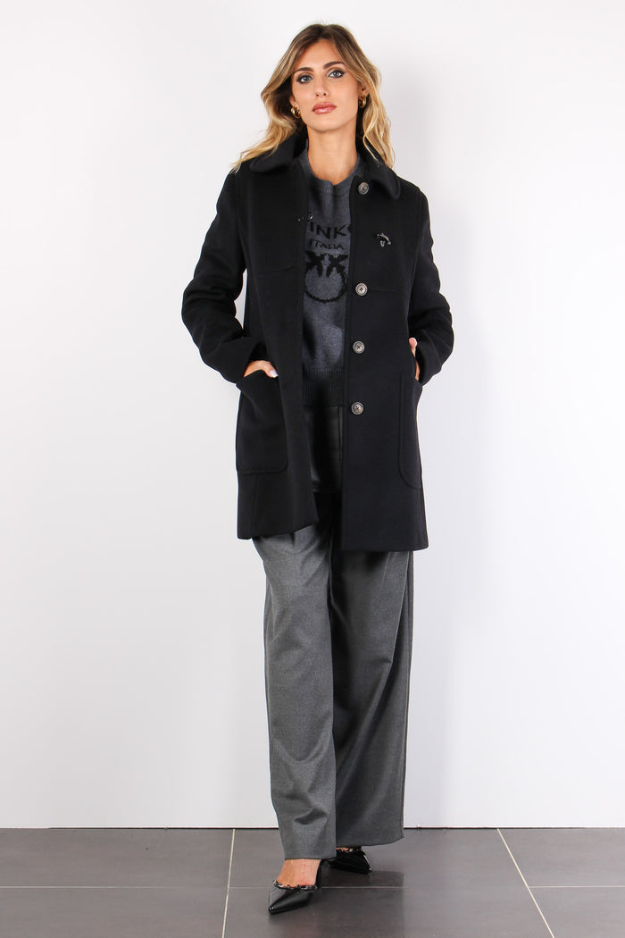 Cappotto Misto Cashmere Nero-2