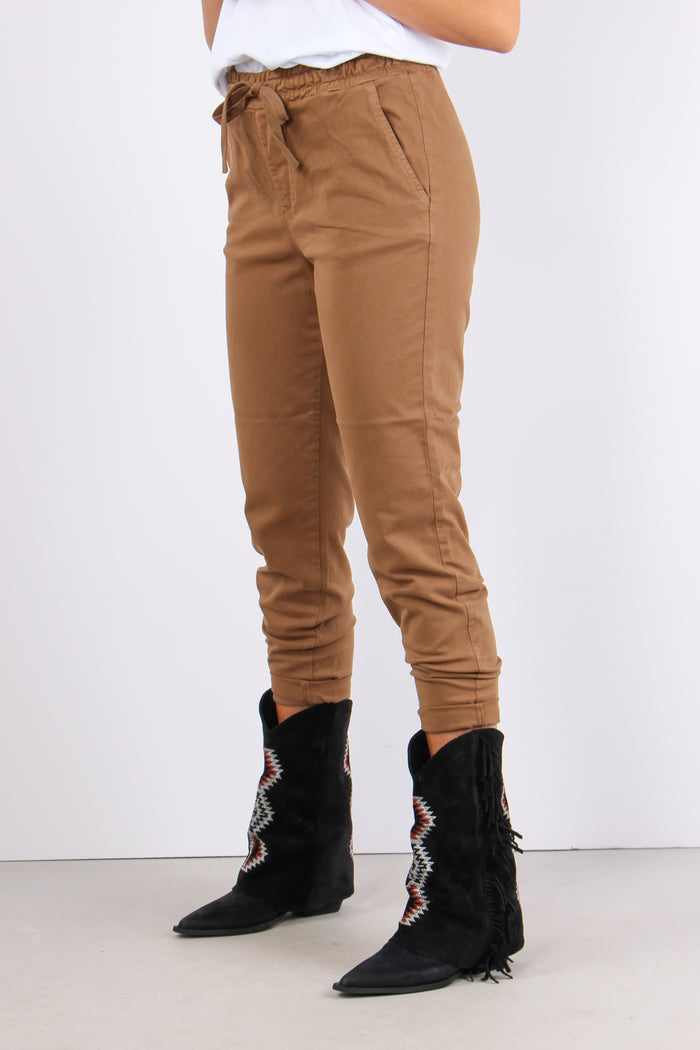 Pantalone Chino Coulisse Nocciola-3