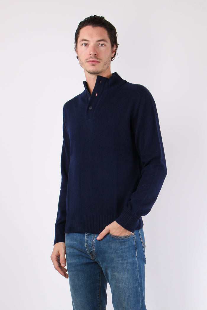 Collo Alto  Cotone Poseidon Blue-3