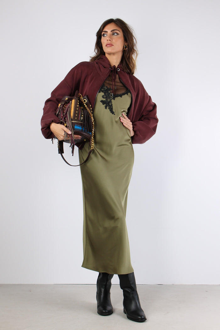 Felpa Modal Fodera Cappuccio Bordeaux-3