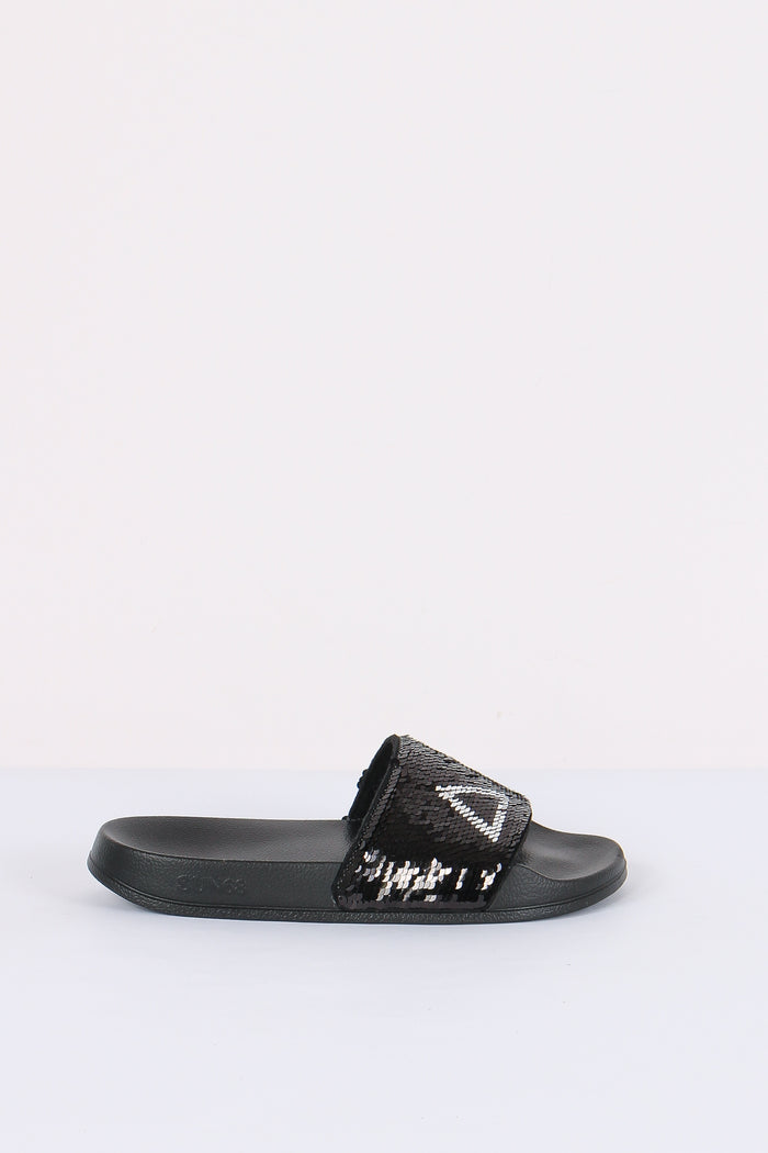 Ciabatta Fascia Pailettes Nero/argento-8