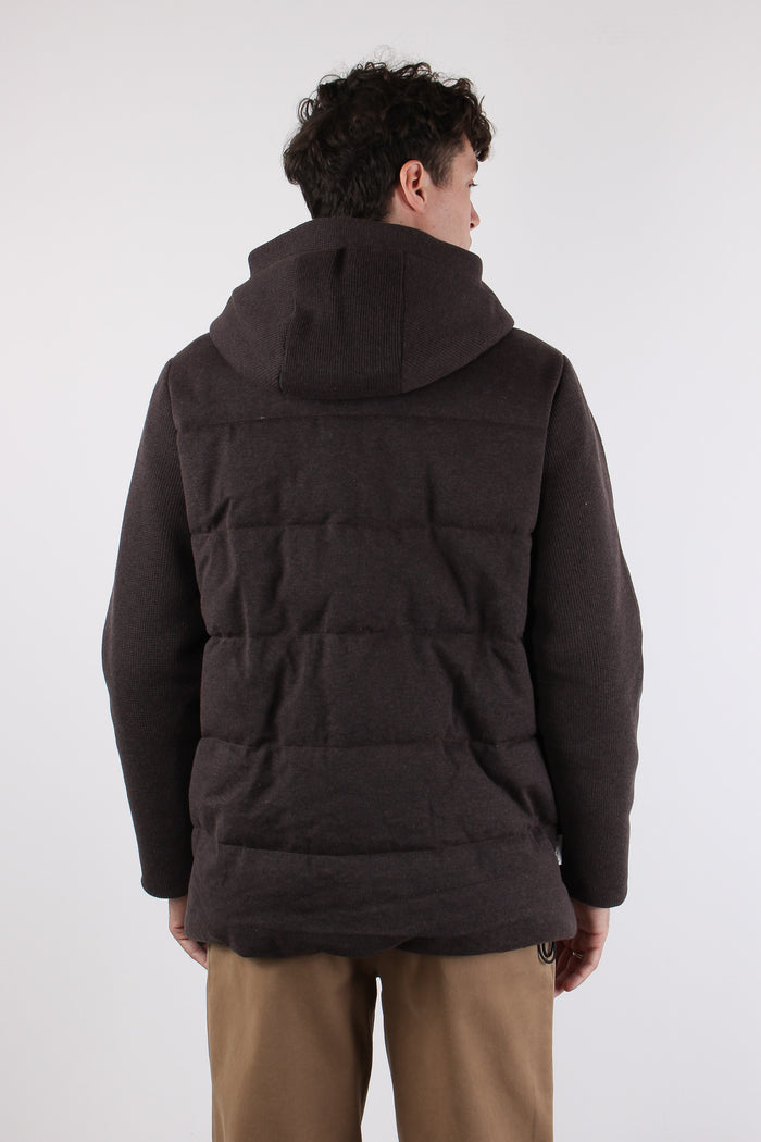 Giaccone Bimateriale Brown-5
