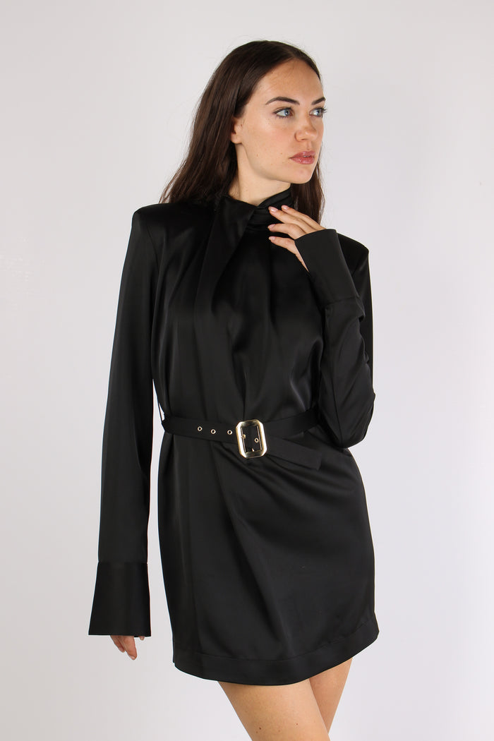 Abito Raso Cintura Black-4