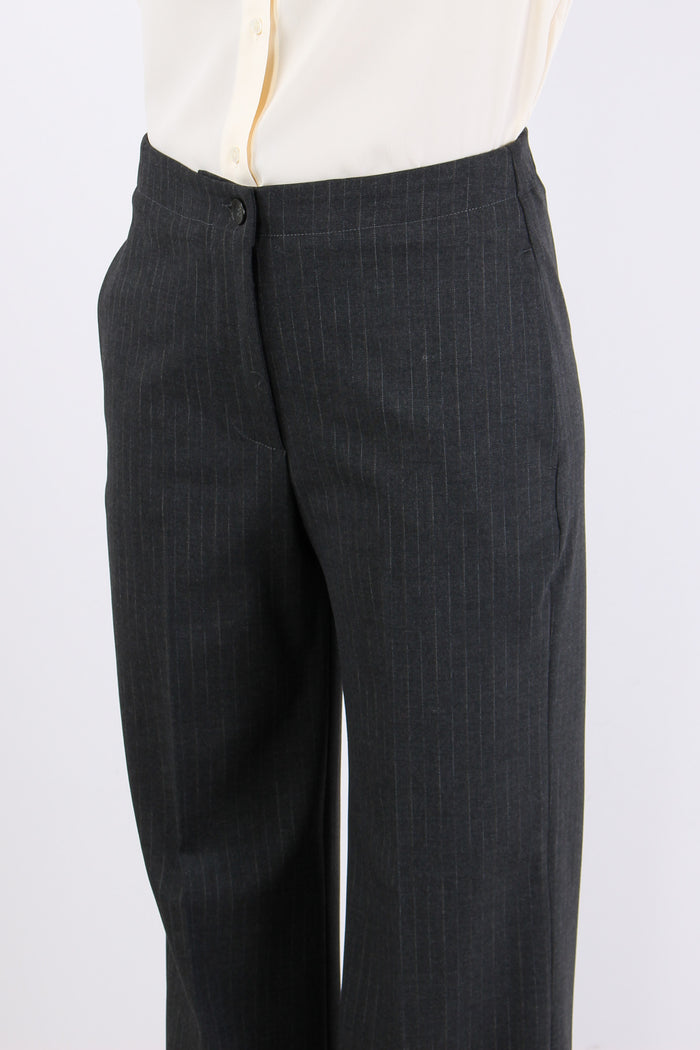 Pantalone Chino Gessato Grigio Scuro-6