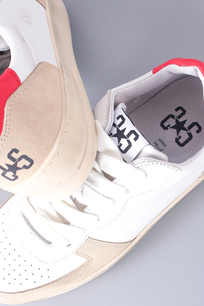 Sneaker Padel Star Bianco/beige/rosso-5