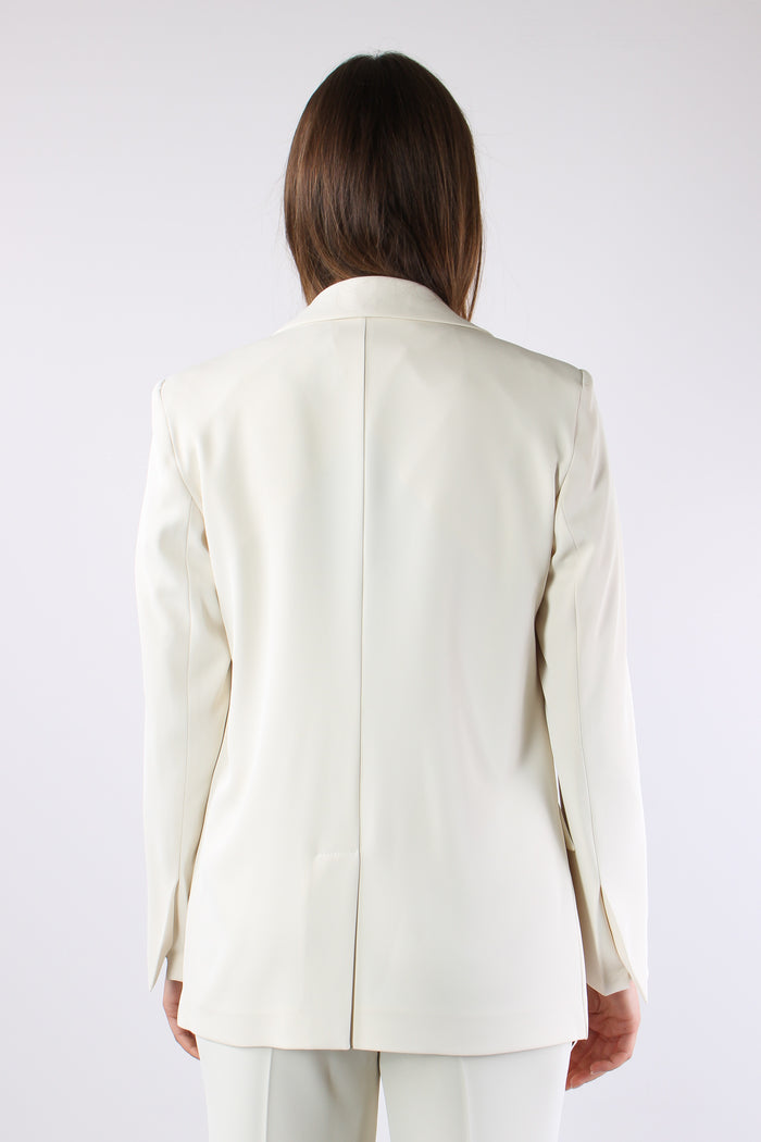 Lasty Giacca Fluida Monopetto Ivory-4