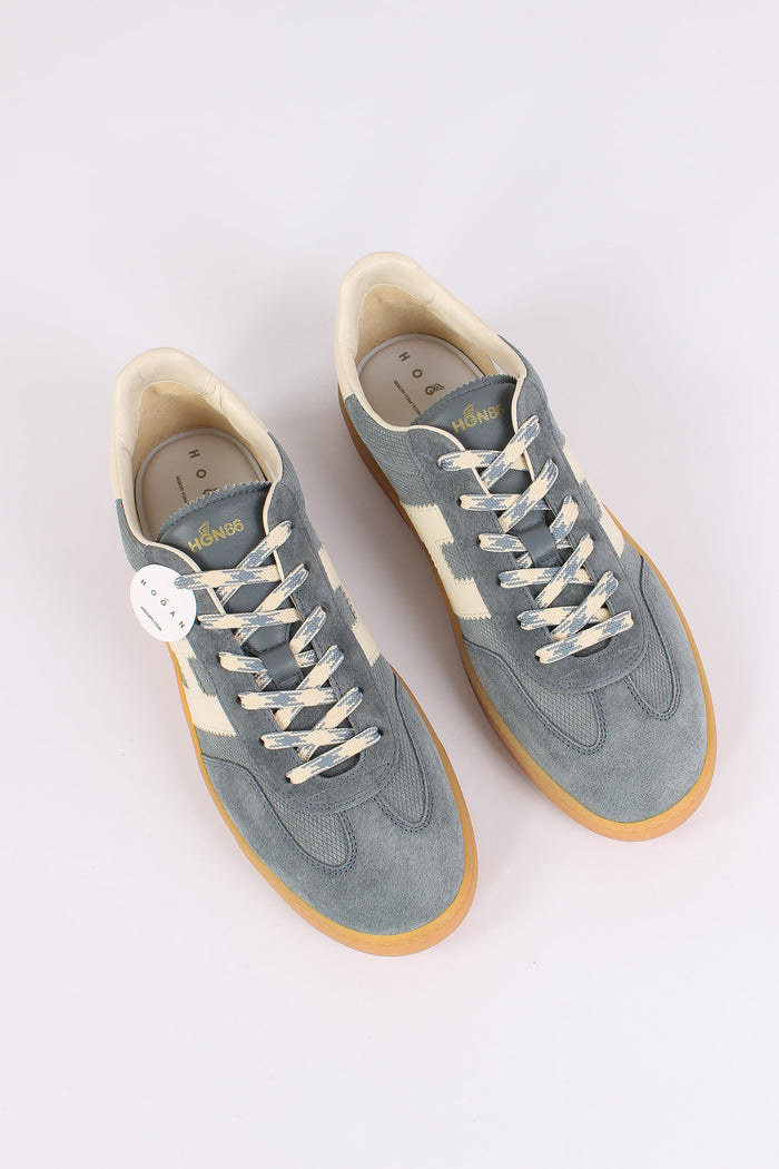 Sneaker Cool Camoscio Azzurro-5