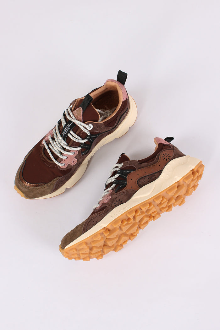 Sneakers Yamano  Suede Laminated Brown/pink-2