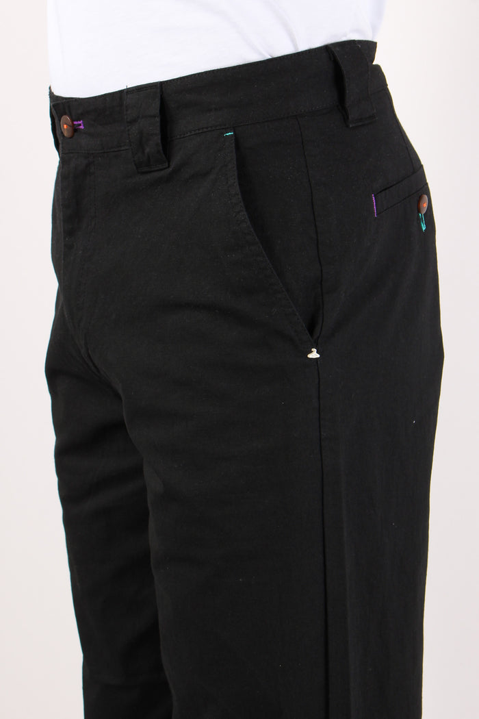 Pantalone Gamba Larga Nero-10
