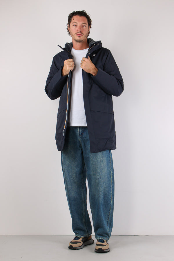 Giubbotto Lungo Inserto Marmotta Blue/d-blue