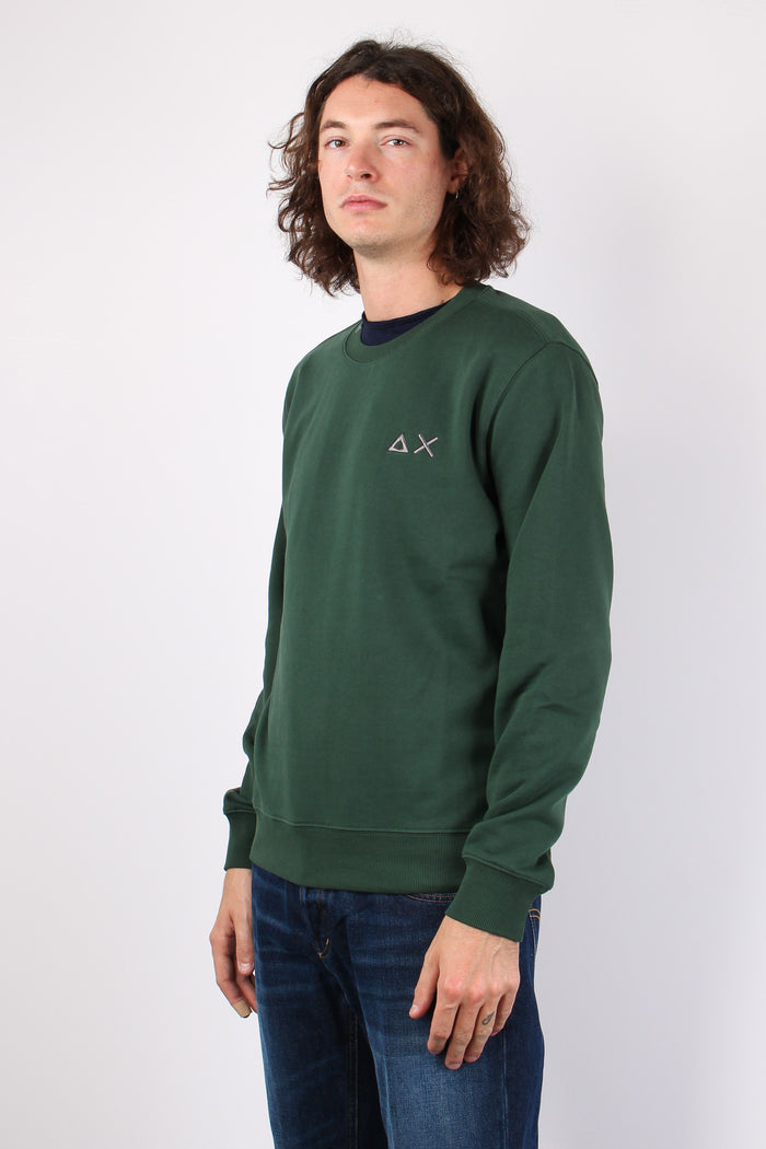 Girocollo Cotone Basico Verde-6