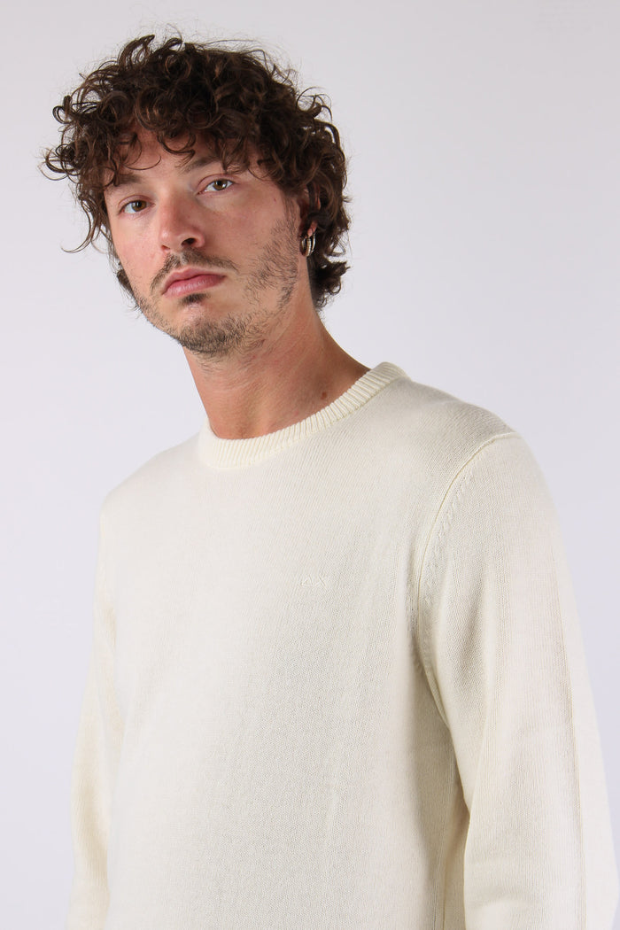 Maglia Lana Logo Bianco-8