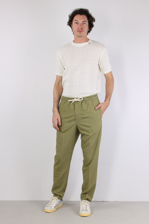 Pantalone Viscosa Lino Oliva