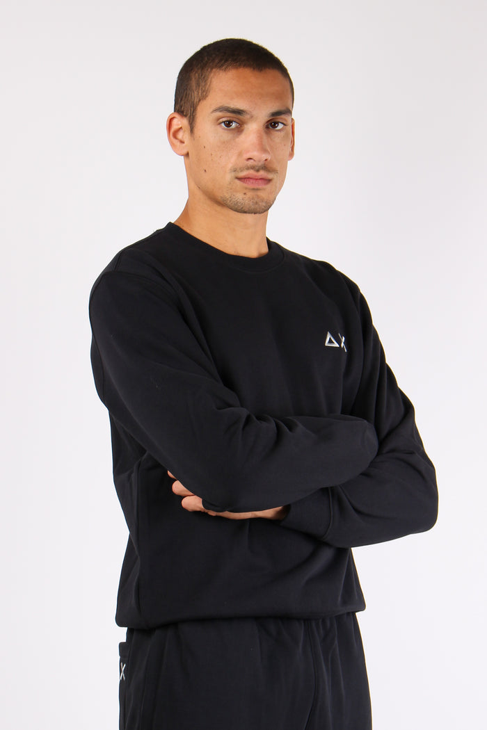 Felpa Girocollo Nero-6