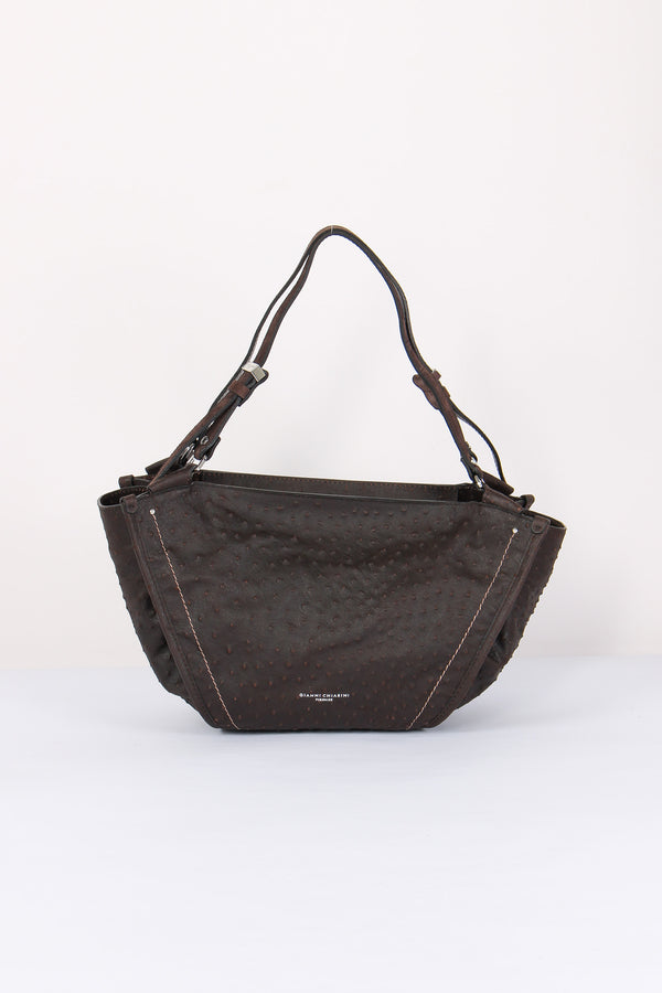 Bloom Shopping Suede Stampa Struzzo Espresso