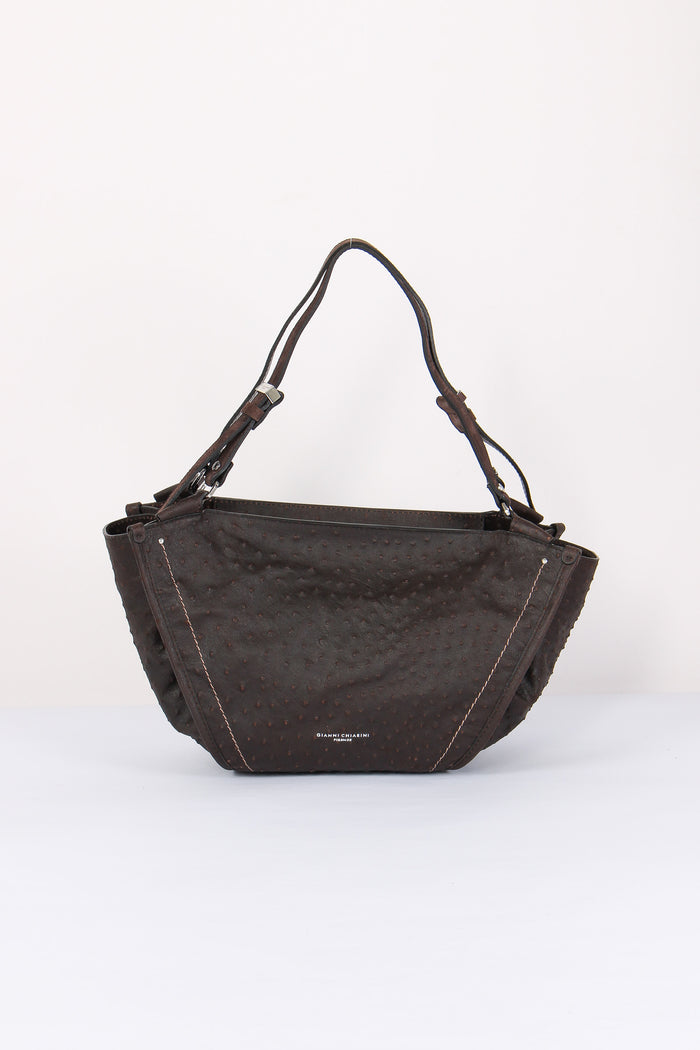 Bloom Shopping Suede Stampa Struzzo Espresso