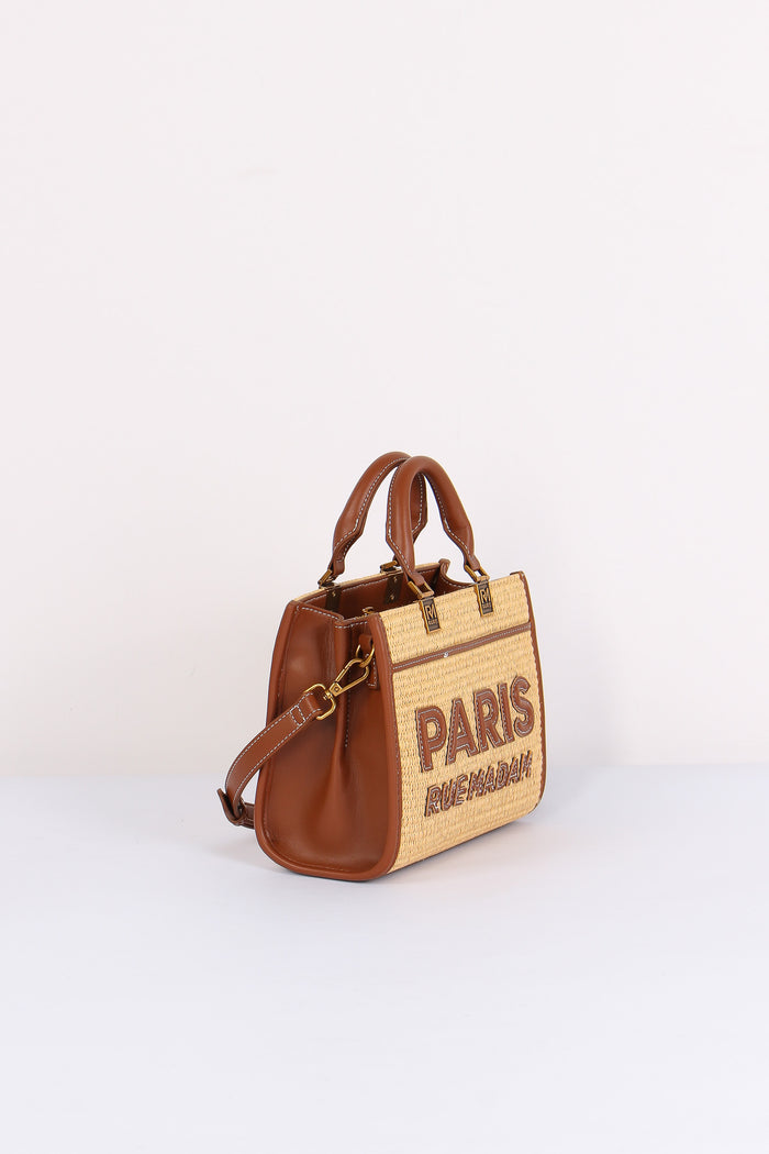 Shopping Mini Rigida Paglia Straw Brown-7