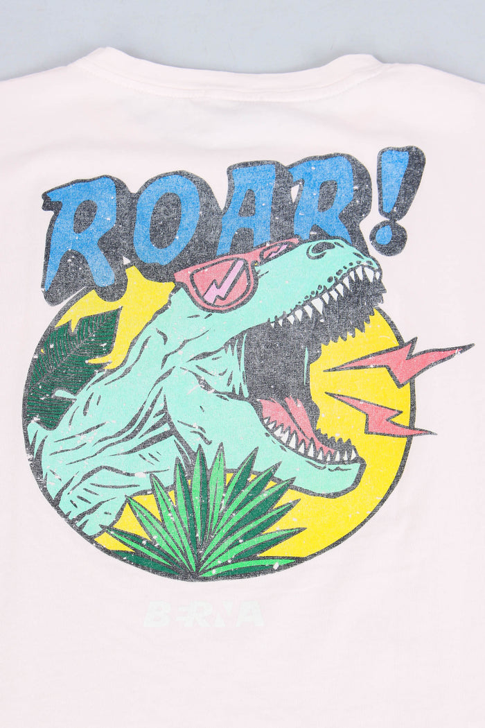 T-shirt Vintage T-rex Crema-6