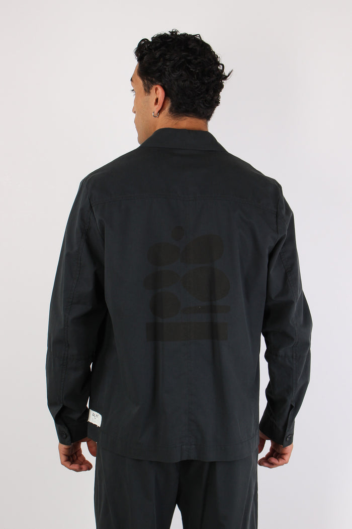Canoa Giacca Camicia Tasche Nero-5