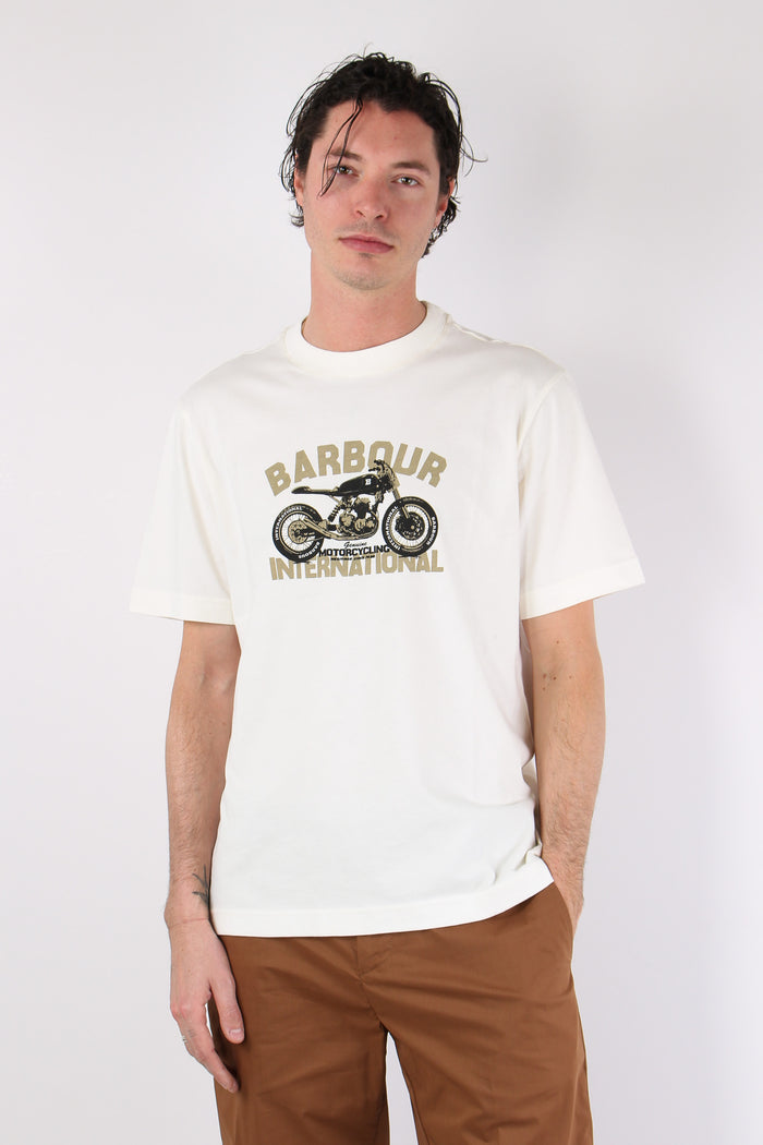 T-shirt Stampa Motorcycling Whisper White-2