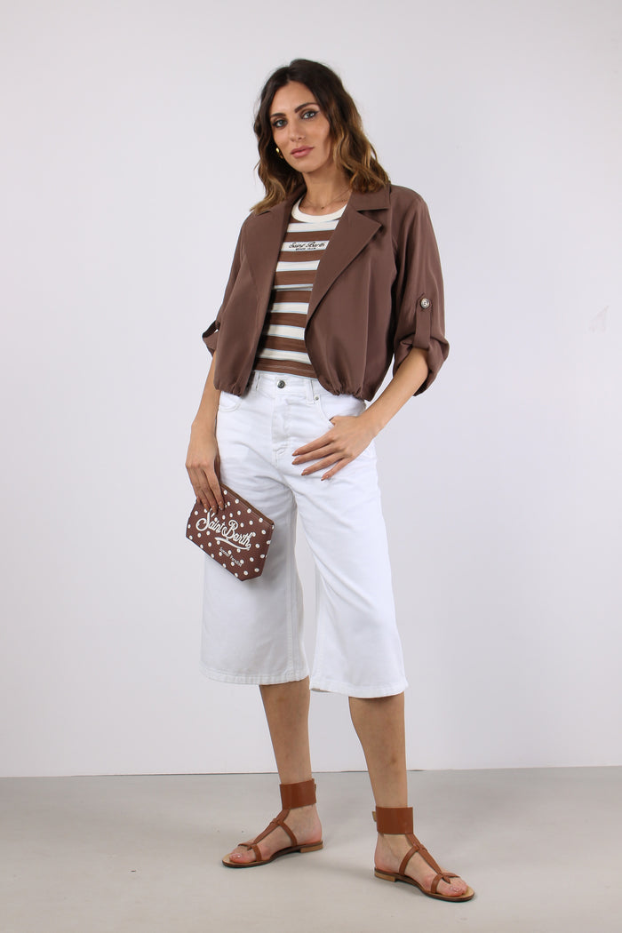 Top Costina Riga Bianco/moro