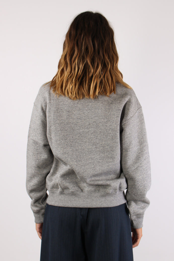 Felpa Pile Stampa Orso Dark Vintage Heather-5