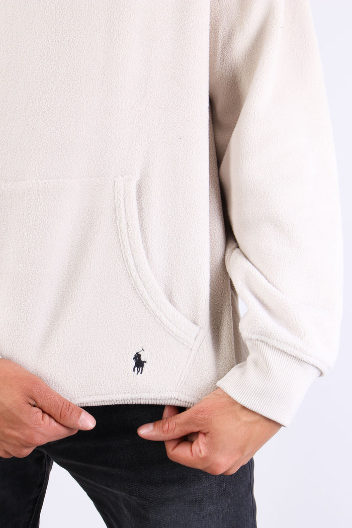 Felpa Cappuccio Pile Khaki Stone-8