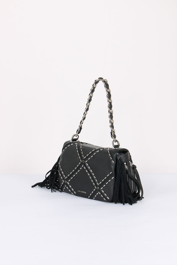 Tracolla Frange Borchie Black-2