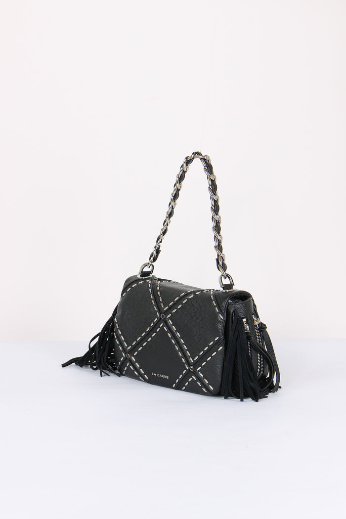 Tracolla Frange Borchie Black-2