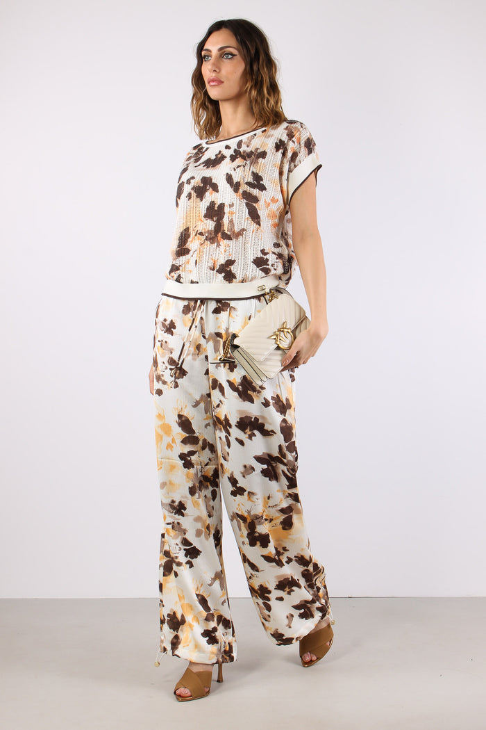 Pantalone Fantaia Coulisse Brown Shades-3