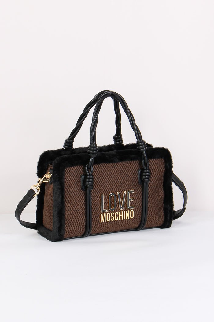 Shopping Piccola Ecopelliccia Nero-6